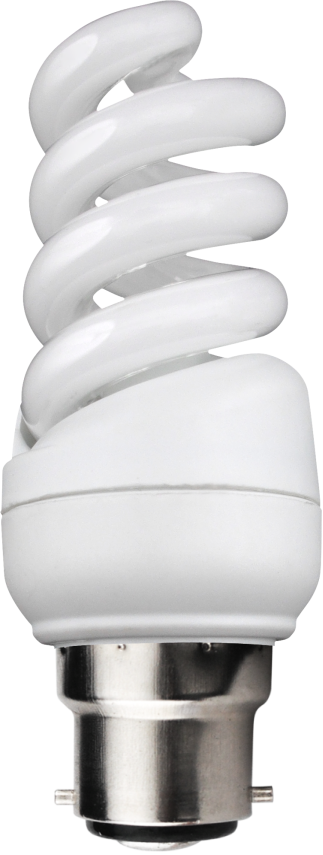 9W Extra Compact Spiral - Bayonet - Warm White