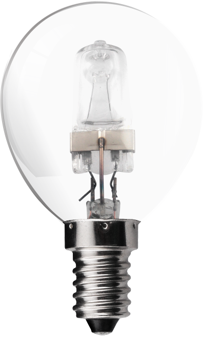 18W Energy Saving Halogen Golf Ball Bulb - Small Screw